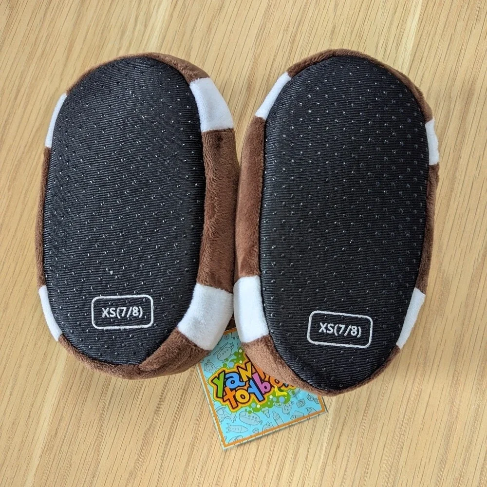 NWT Kids Football Plush Mooshy Slippers (Various Sizes Available)